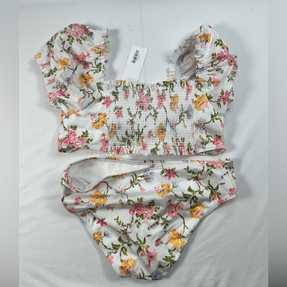 NWT Janie & Jack Girls 2 Piece Floral Bikini Bathing Suit - Size 16/XXL - Picture 7 of 9